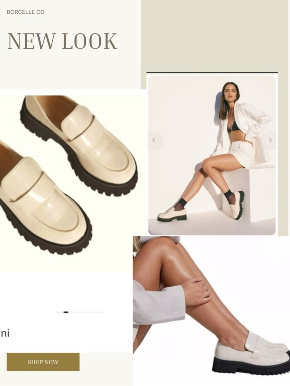 NEW Women's Billini CruzLoafer - BiLLiNi Chalk Crinkle Patent Size 8